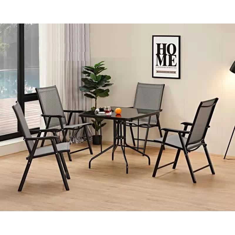 2.62ft Square Modern Dining Table Set YG31010T31010C