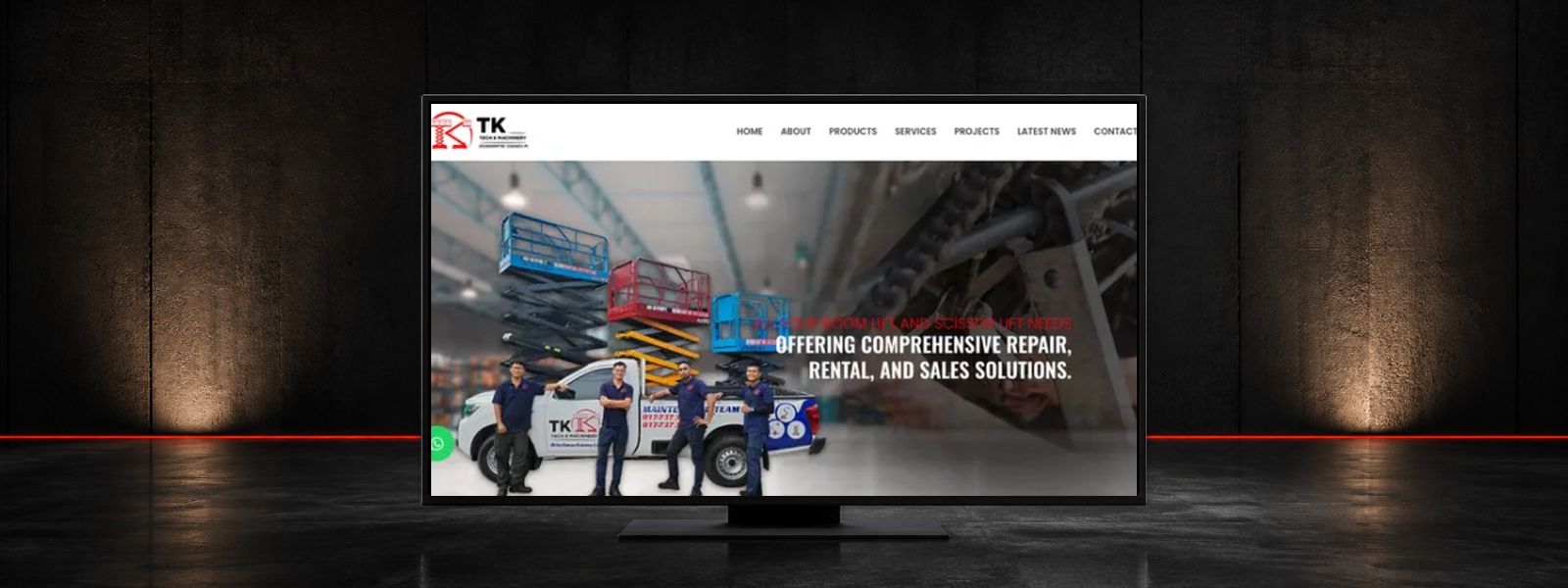 TK Tech & Machinery Boom & Scissor Lift Website Case Study in Telok Gong, Selangor