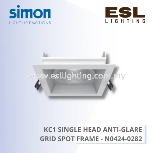 SIMON SPOTLIGHT - KC1 SPOTLIGHT - KC1 SINGLE HEAD ANTI-GLARE GRID SPOT FRAME - N0424-0282