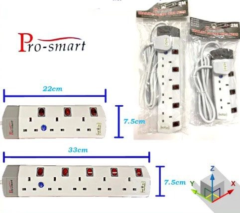 Pro-Smart/ Pro Smart 5 Gang Trailing Socket/ Portable Socket Outlet ...