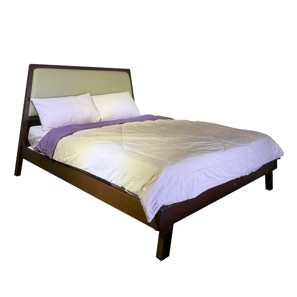 Jasmin Cushion Queen Wooden Bed Frame