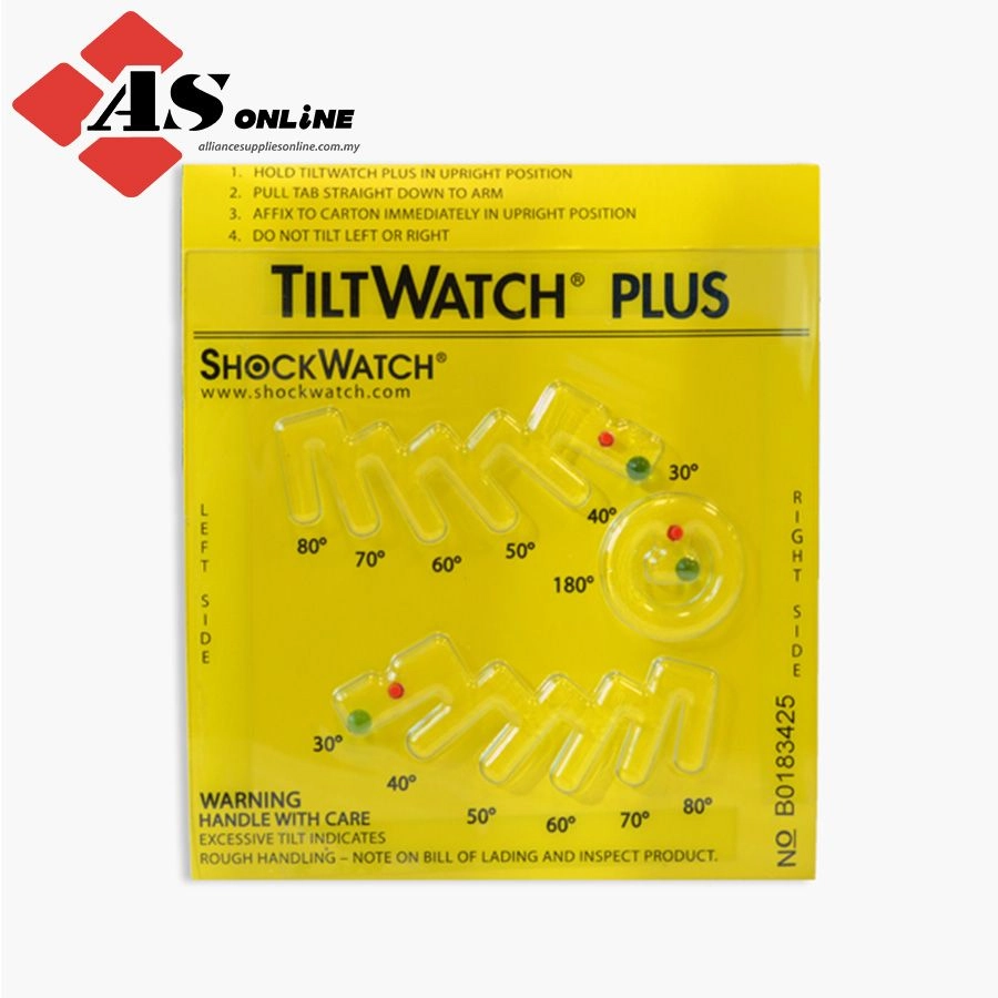 ShockWatch® Tilt Indicators / Model: TiltWatch Plus®