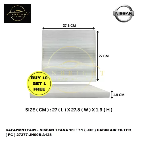 CAFAPMNTEA09 - NISSAN TEANA '09 / '11 ( J32 ) CABIN AIR FILTER ( PC ) 27277-JN00B-A128 ( BUY 10 FREE 1 )