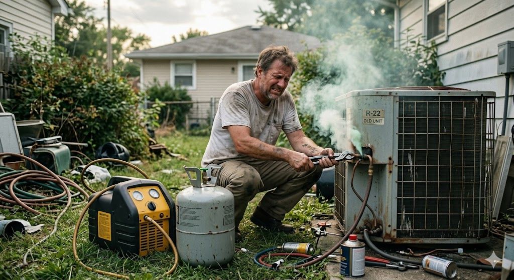 environmentally hazardous refrigerant handling