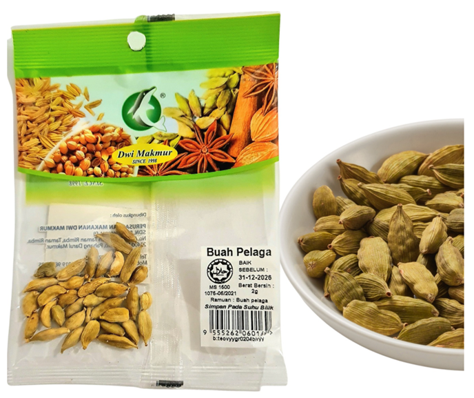 Cardamom 2 Grams RM1.60 X 5 Units C.Dwi Makmur