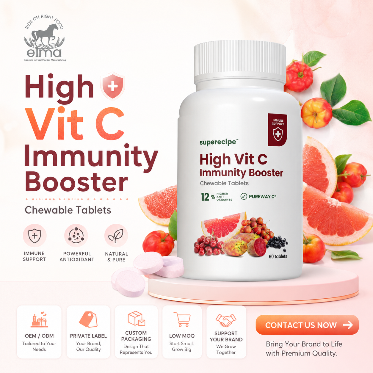 OEM Vitamin C Immune Support Tablets Supplier for Wellness and Nutrition Brands