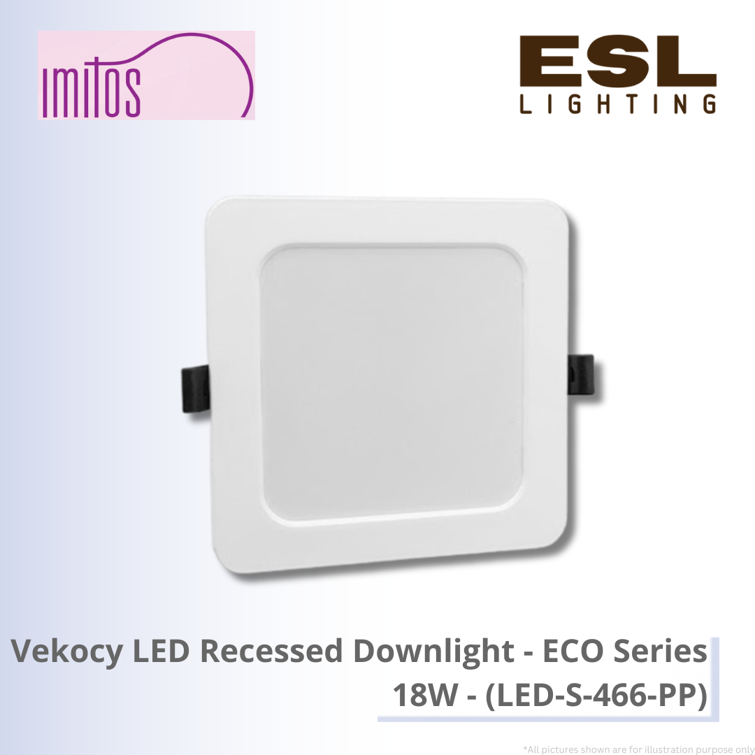 IMITOS Vekocy LED Recessed Downlight (ECO Series) 18W - LED-S-466-PP [SIRIM]
