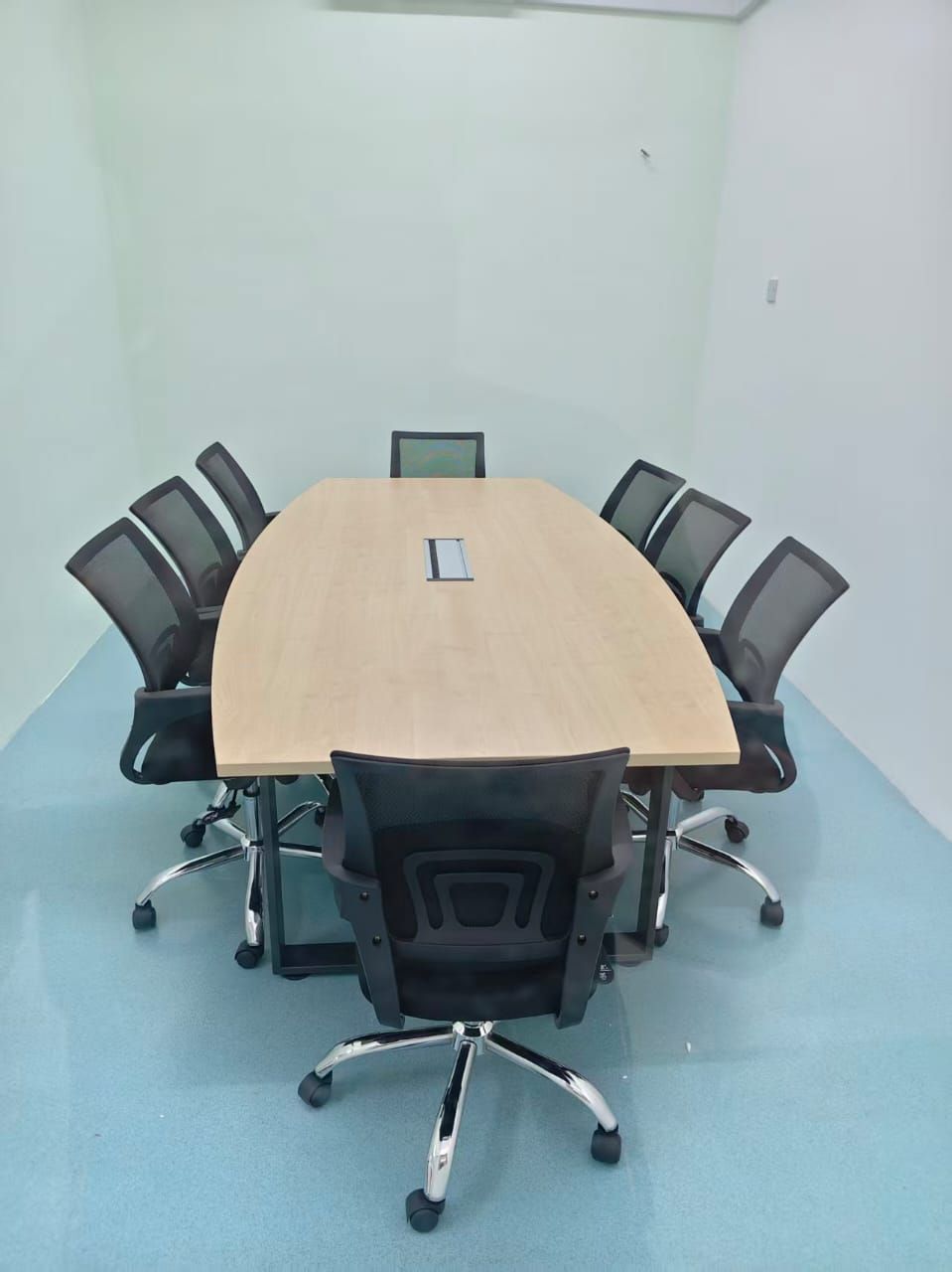Modern Office Conference Table Set with Ergonomic Mesh Chairs | Meeting Room Table | Office Furniture Malaysia , Deliver Penang, Georgetown, Bayan Lepas, Batu Feringghi, Prai , Batu Kawan, Sungai petani, Kulim Hi Tech , Kl Puchong
