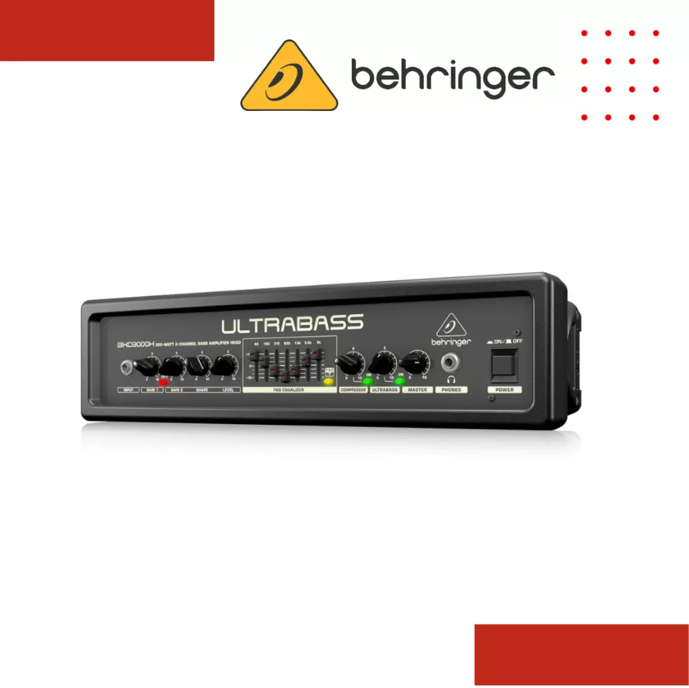 Behringer UltraBass BXD3000H 300-watt 2-channel Bass Amp Head