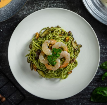 Pesto Pasta With Shrimp