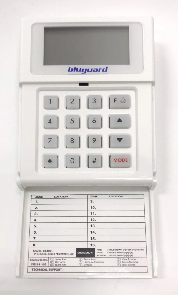 Bluguard V16-Plus LCD 9 Zone Security Home Alarm System Package