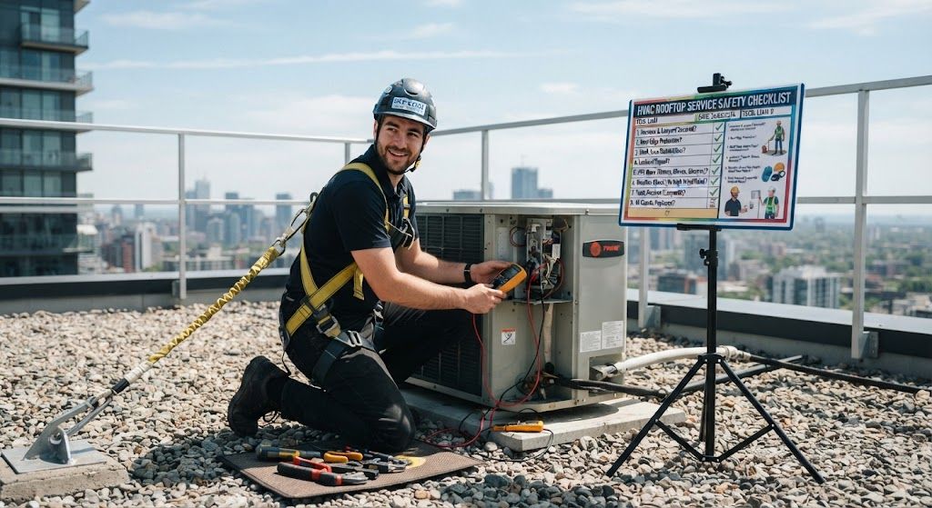 HVAC rooftop service safety checklist maintenance