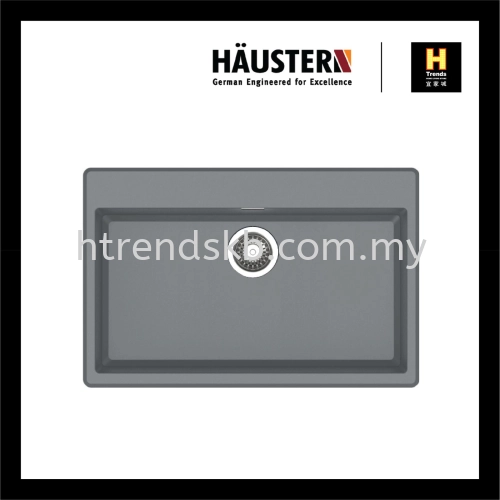 HAUSTERN TOP MOUNT GRANITE SINK HT-EDGE-613-G (CHROMIUM GREY)