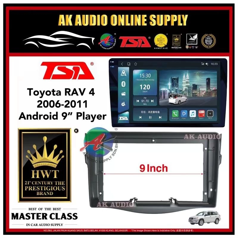 🆕1K Screen 2+32GB 4G 8-CORE🆕TSA Toyota RAV 4 2006 - 2011 ** Small ** Android 9'' inch CarPlay/DSP/BLU-RAY Car Player