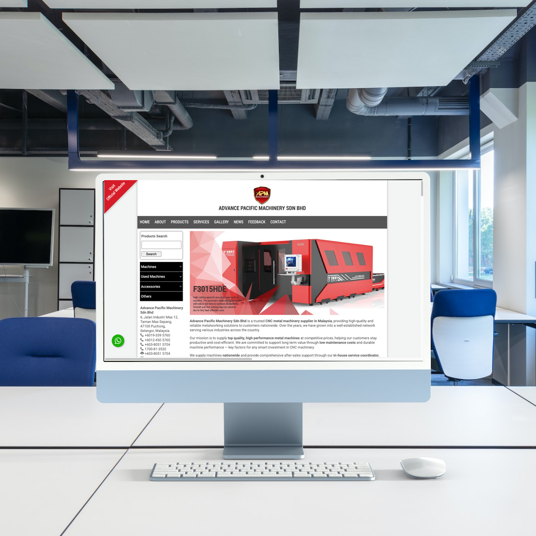 Advance Pacific Machinery Sdn Bhd Web Design | SEO | Digital Marketing | Johor Bahru