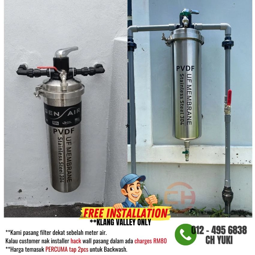 GENAIR USA Technology PVDF Membrane Outdoor Water Filter SUS 304 PVDF 6000L