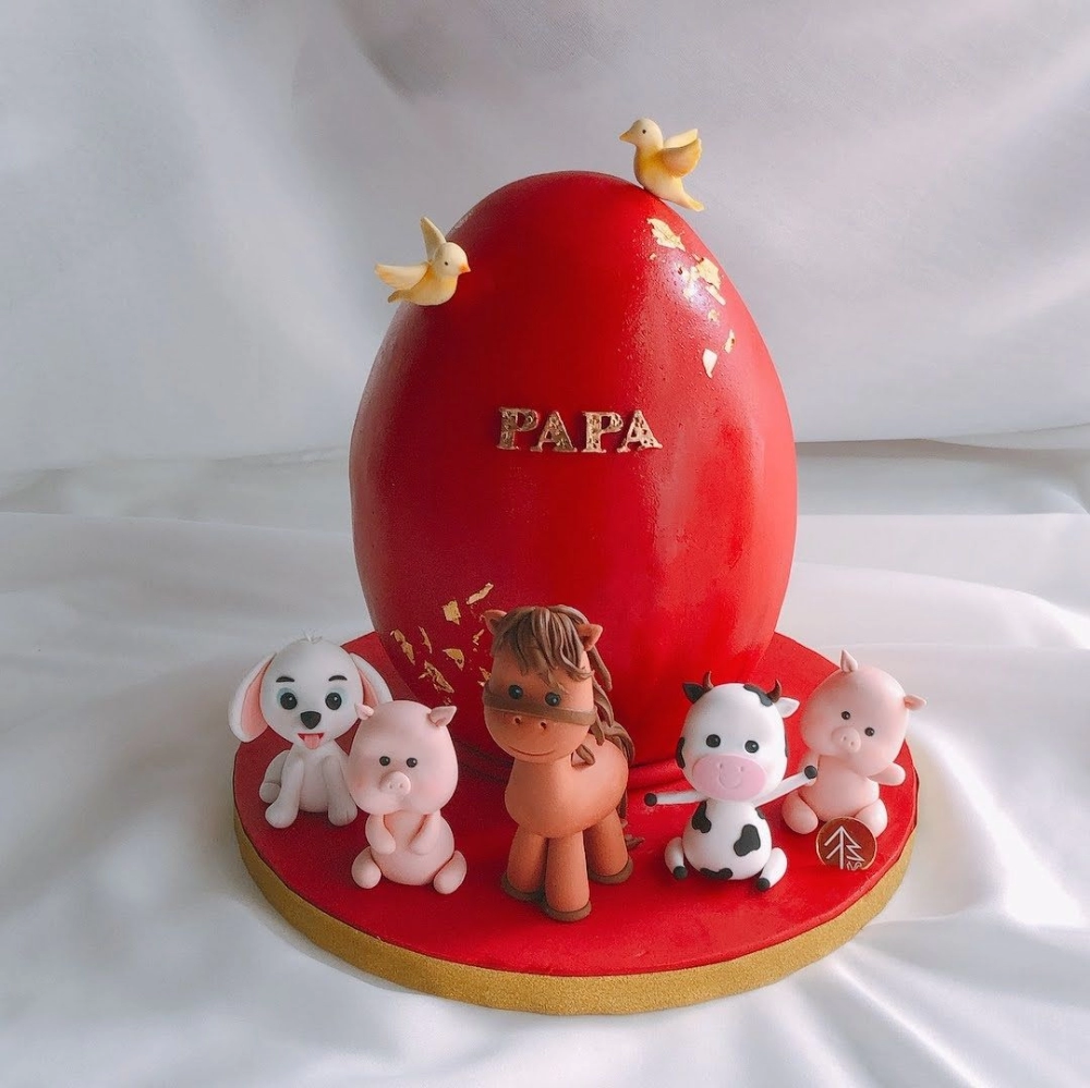 Red Egg Chinese Zodiac Cake