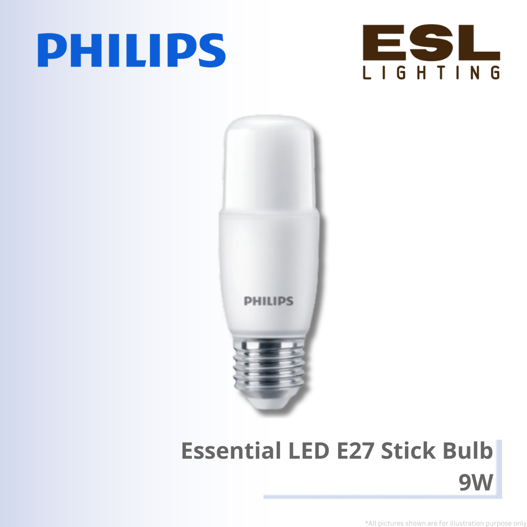 PHILIPS Essential LED E27 Stick Bulb - 9W