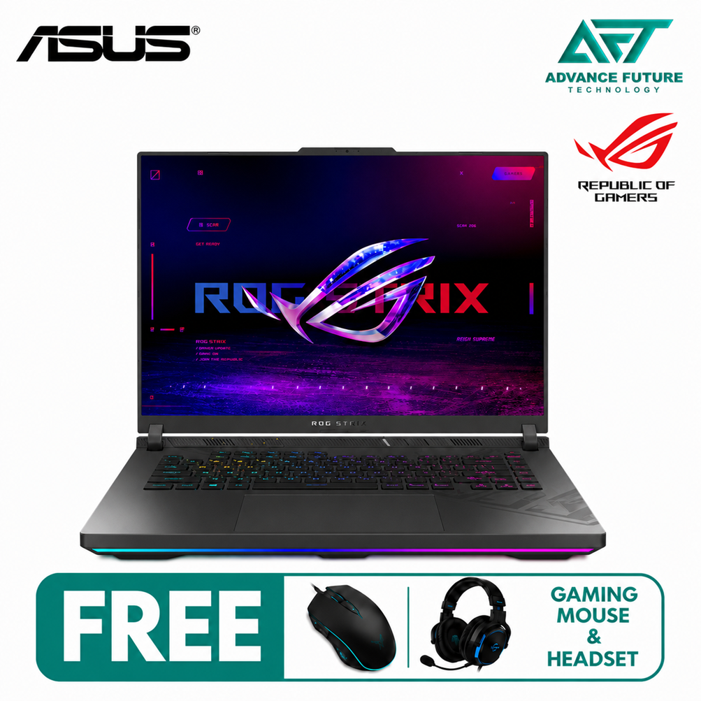 Asus ROG Strix G16 G614P-MTS088W 16'' WQXGA 300Hz Gaming Laptop Gray ( AMD Ryzen 9 8940HX, 16GB, 1TB SSD, RTX5060, W11 )