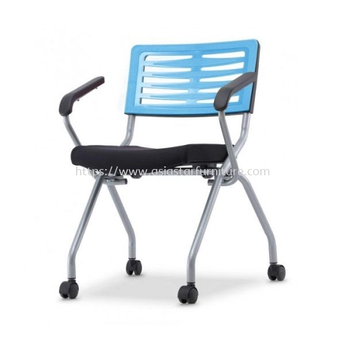 AEXIS 2-WTH MOVEABLE FOLDING TRAINING | SEMINAR CHAIR WITH HANDLE