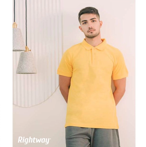 RIGHTWAY New Cotton Blend Polo Men Women Unisex Plain Cotton Polyester Soft Material Polo Tee CBP70