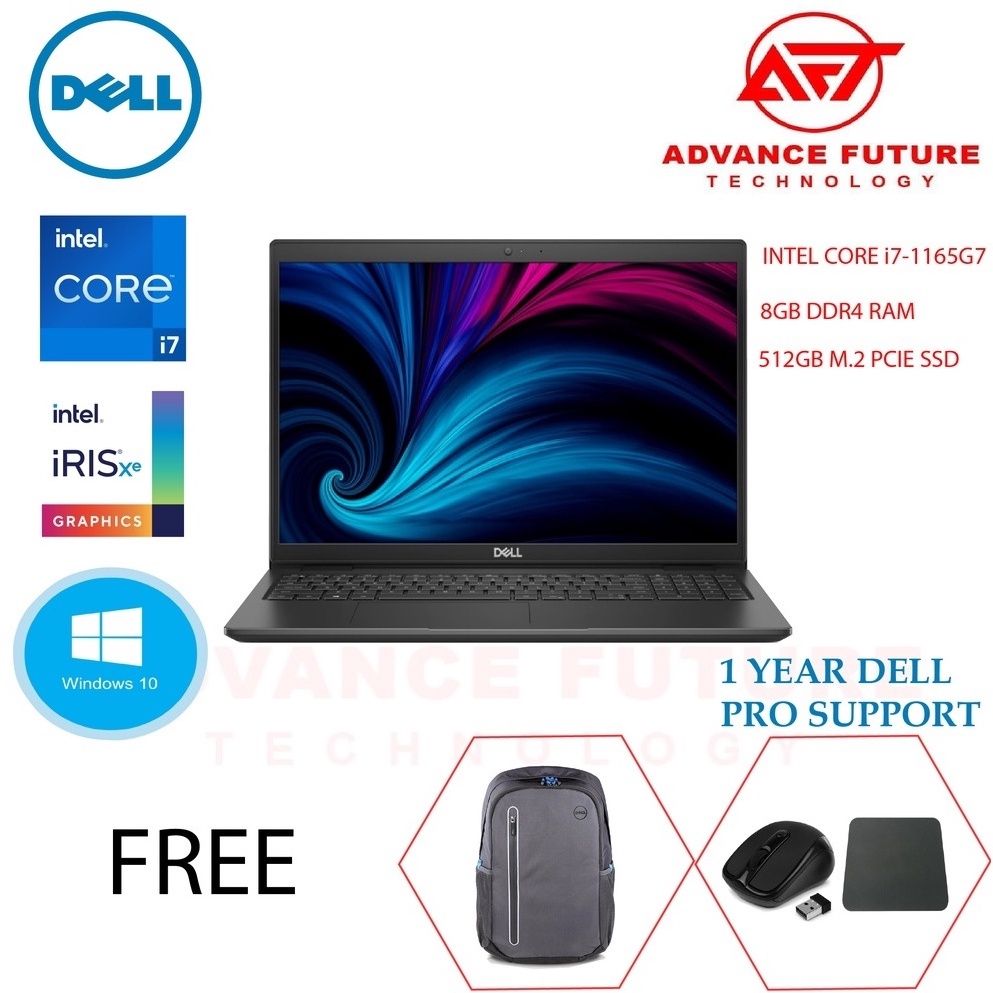 Dell Latitude L3520 I7658G-512GB-W10PRO 15.6'' Laptop Black ( I7-1165G7, 8GB, 512GB SSD, Iris Xe, W10P )