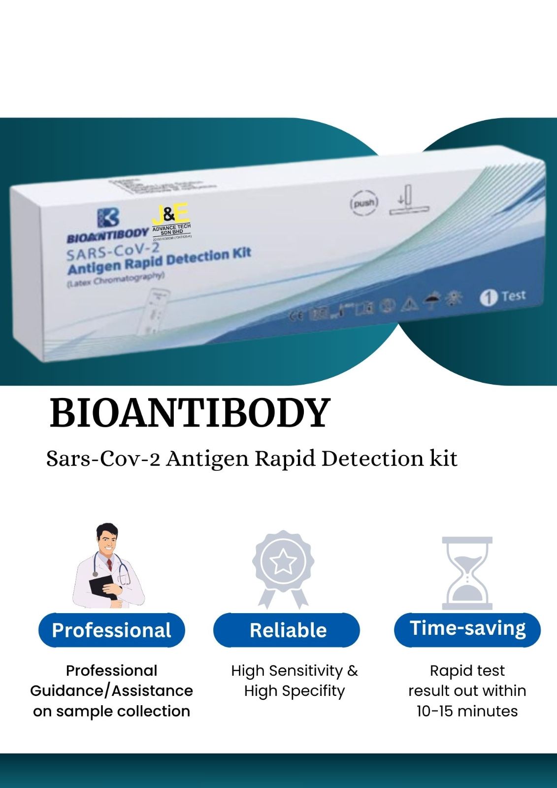 Sars-Cov-2 Antigen rapid Detection Kit 5 Tests/Kit Per Box