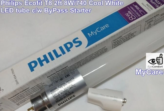 Philips Ecofit 600mm 8W 4000k T8 2ft LED Tube (Cool White) KL, Selangor ...