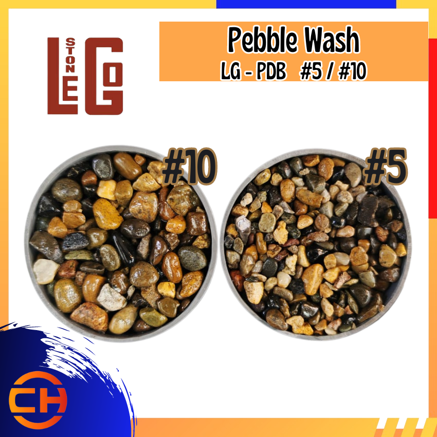 PEBBLE WASH STONE - PDB #5 #10 [20KG+-/BAG] - GARDEN LANDSCAPE DECORATION