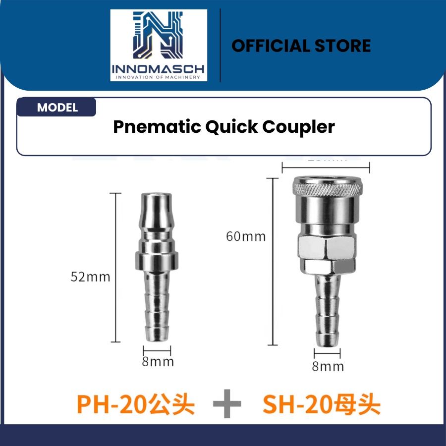 Pneumatic Coupler Hose Barb PH+SH