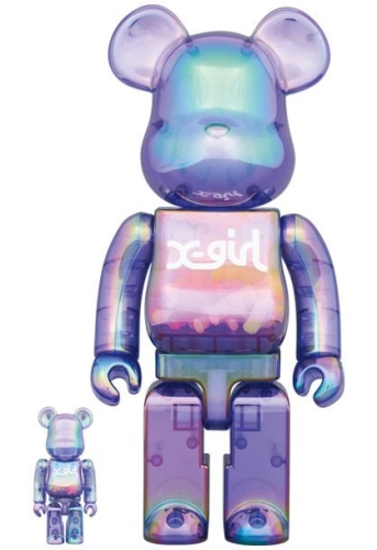 Medicom Toy Be@rbrick Bearbrick X-girl Clear Purple 100% & 400%