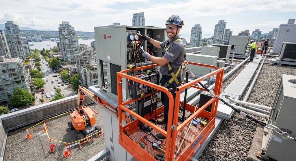 aircond technician elevated work platform safety