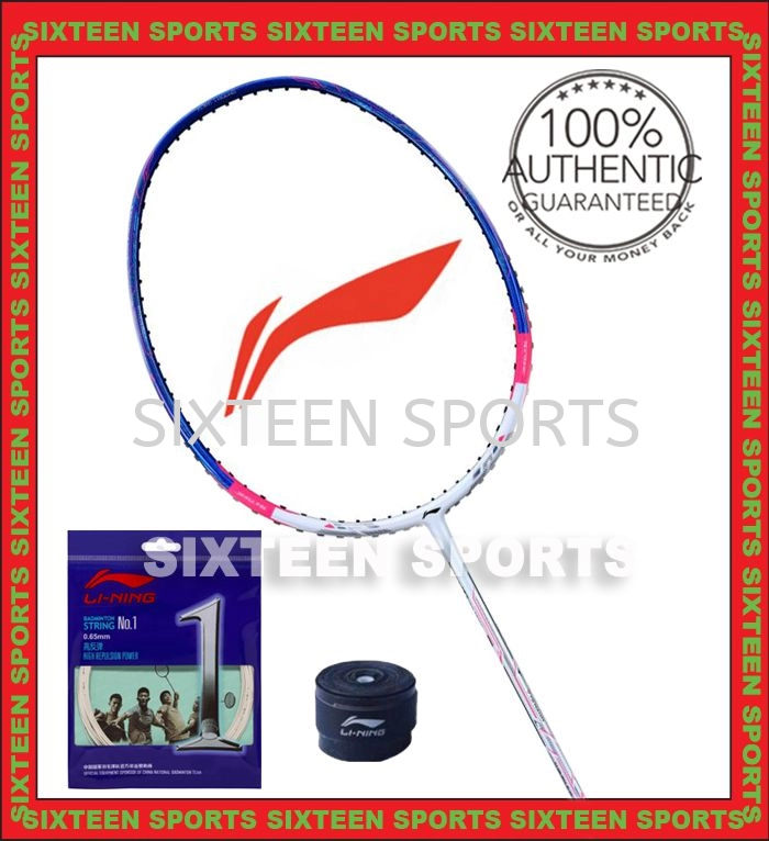 Li Ning Tectonic 7I Badminton Racket (C/W Lining No.1 String & Overgrip)