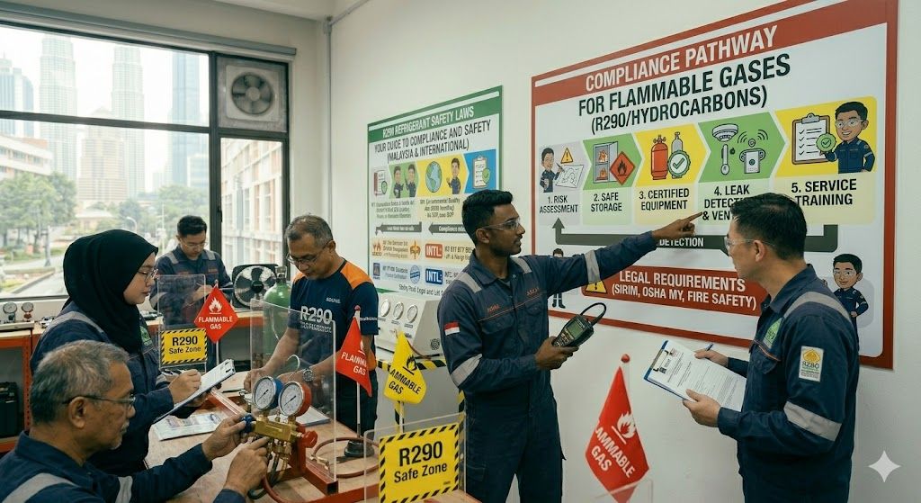 R290 compliance for flammable gases