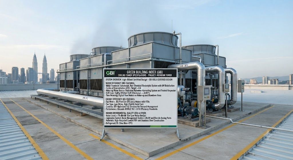 Green Building Index (GBI) cooling tower specifications -