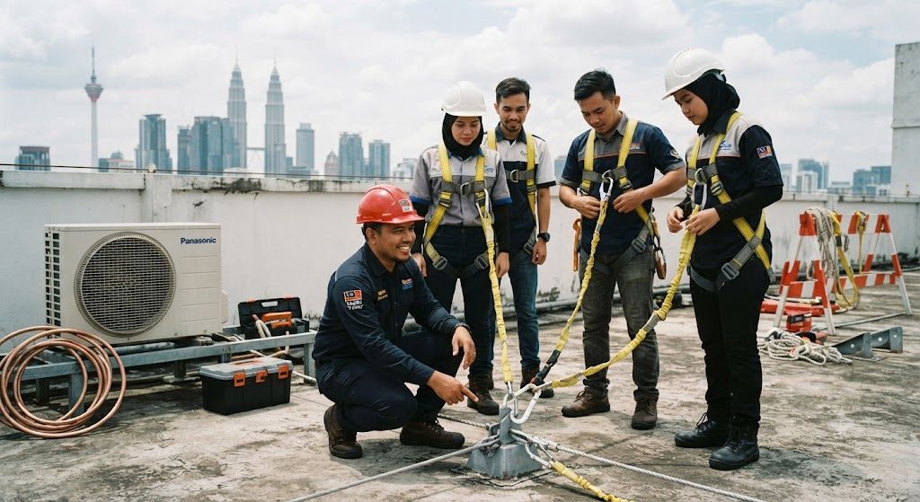 aircond technician working at height training Malaysia