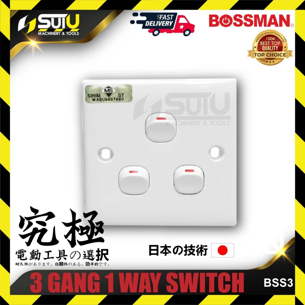 BSS3 (3 Gang 1 Way)