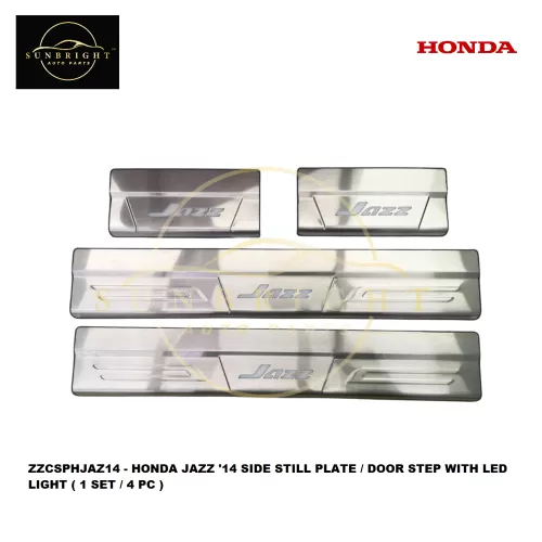 ZZCSPHJAZ14 - HONDA JAZZ '14 SIDE STILL PLATE / DOOR STEP WITH LED LIGHT ( 1 SET / 4 PC )