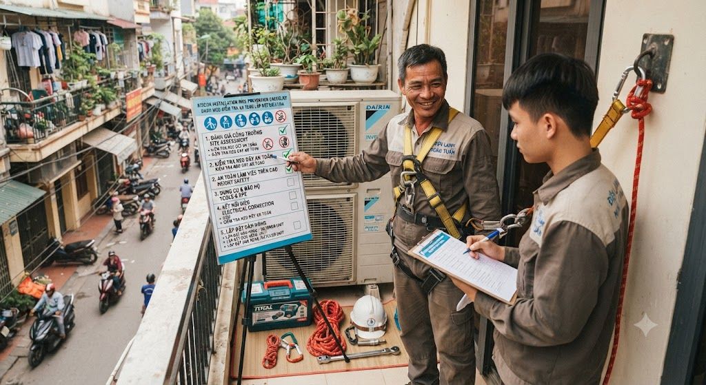 aircon installation risk prevention checklist