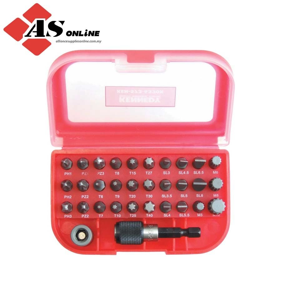 KENNEDY 32 Piece Crosspoint/Pozidrive/Slotted/Spline/Torx Screwdriver Bit Set / Model: KEN5736320K