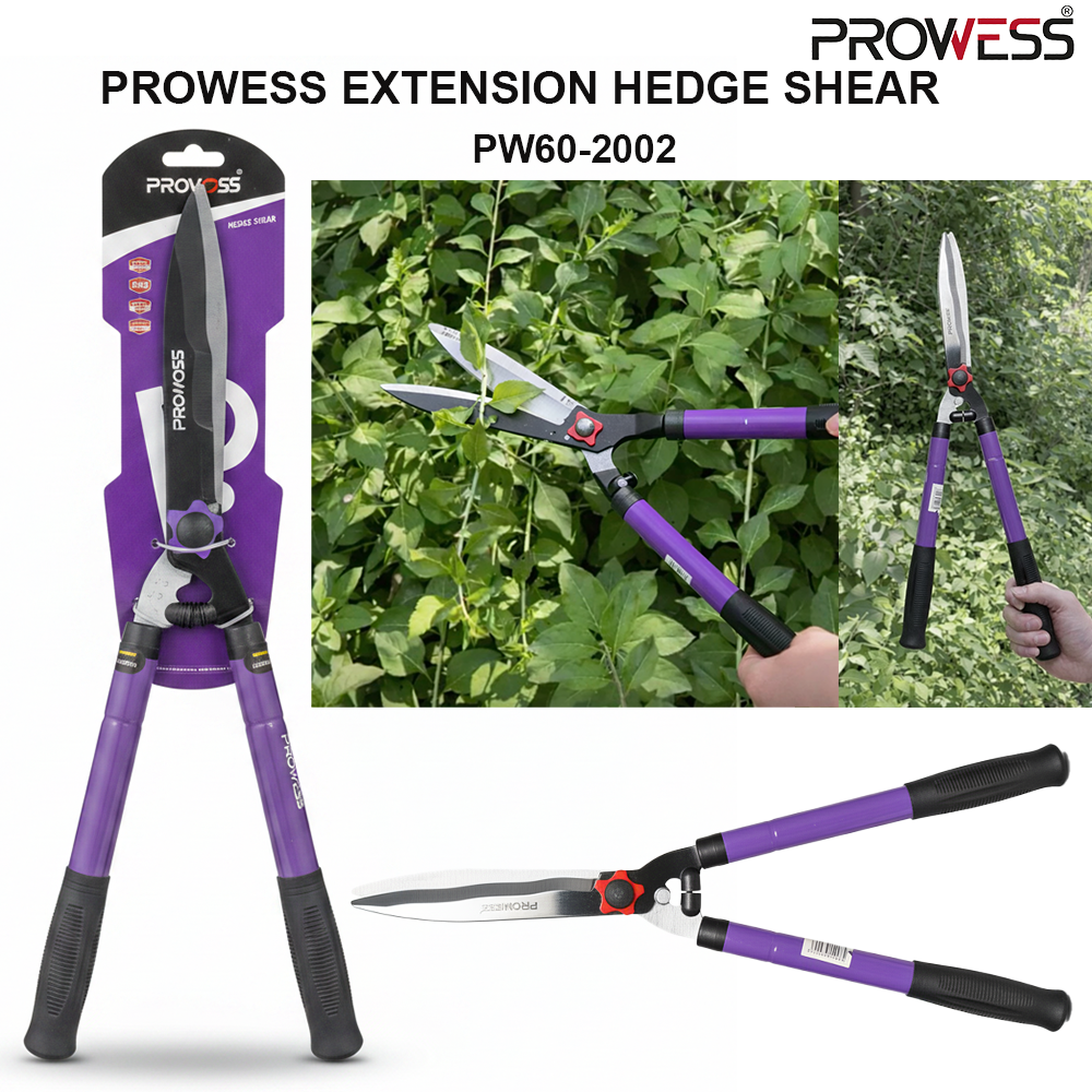 PROWESS EXTENSION HEDGE SHEAR | TELESCOPIC HEDGE TRIMMER SHEAR | EXTENDABLE GARDEN PRUNING SHEAR ( PW60-2002 )