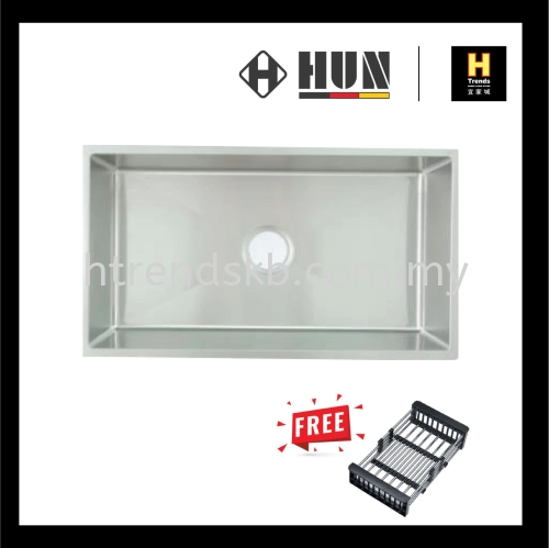 HUN 304 Nano Stainless Steel Kitchen Sink - Single Bowl (Nano Silver) HKS303