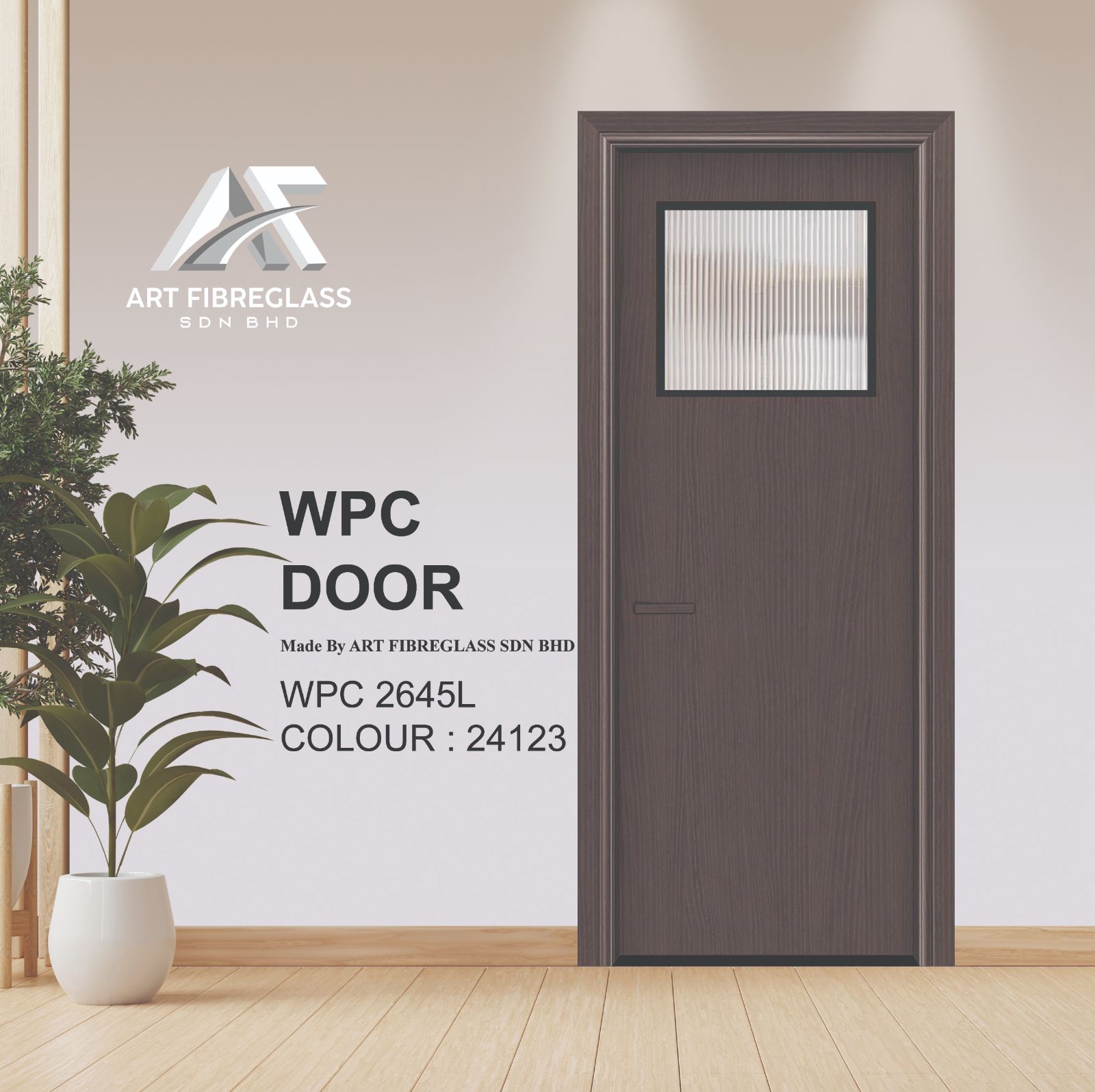 ART FIBRE WPC ALUMINIUM SWING DOOR - WPC2645L_24123