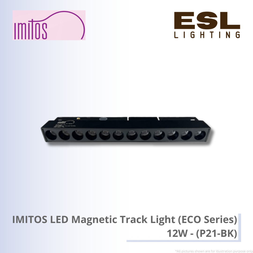 IMITOS LED Magnetic Track Light (ECO Series) 12W - P21-BK