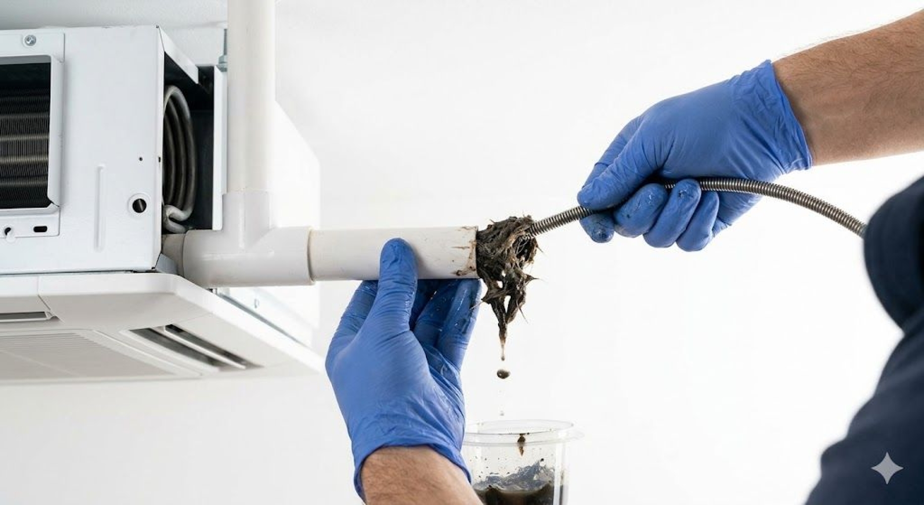 FCU Drain Pipe Blockage Removal