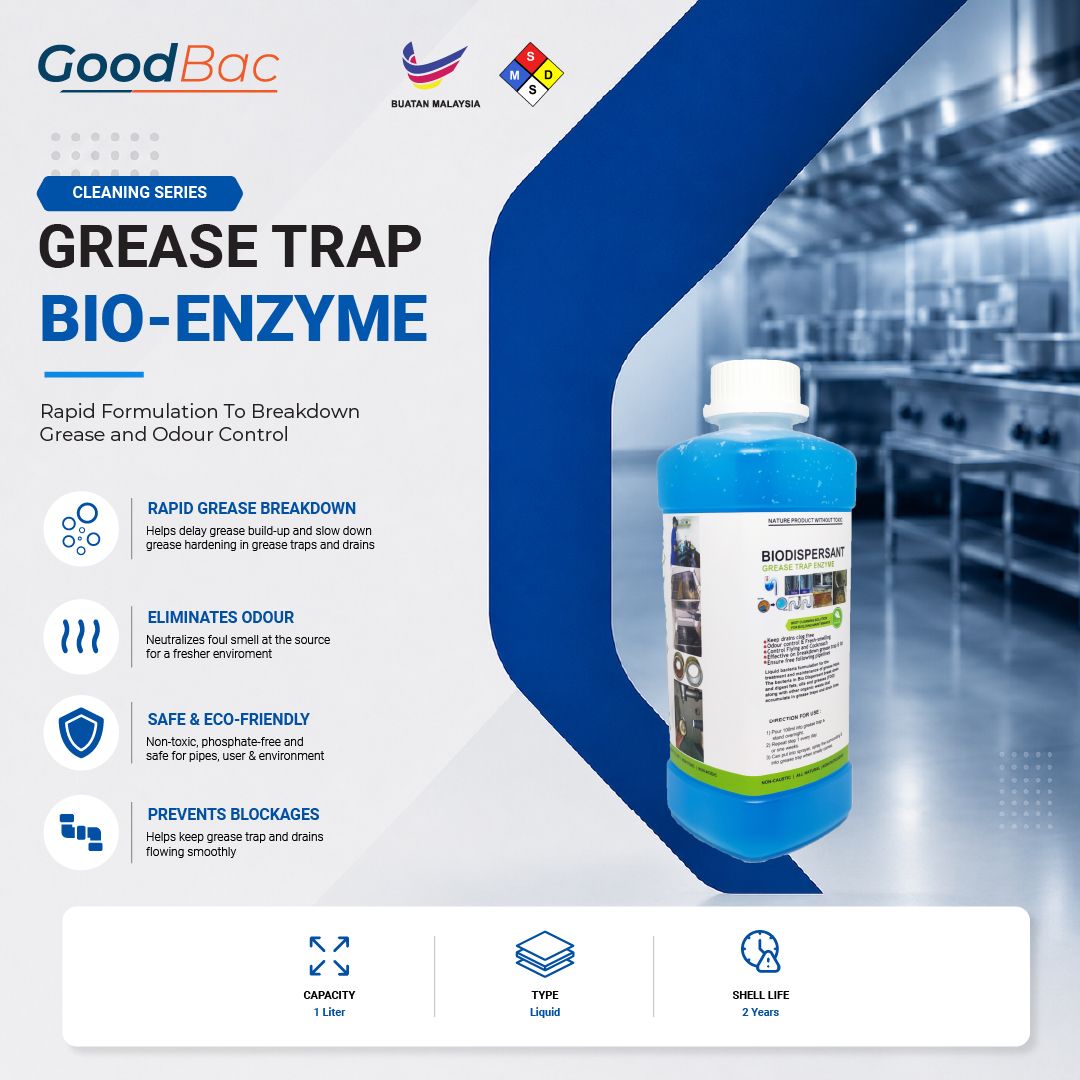GoodBac Grease Trap Enzyme 1 Liter