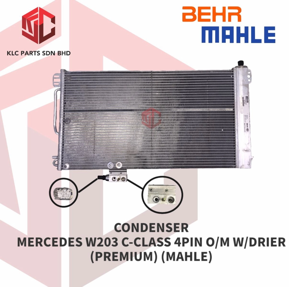 CONDENSER MERCEDES W203 C-CLASS O/M W/DRIER (PREMIUM) (MAHLE)