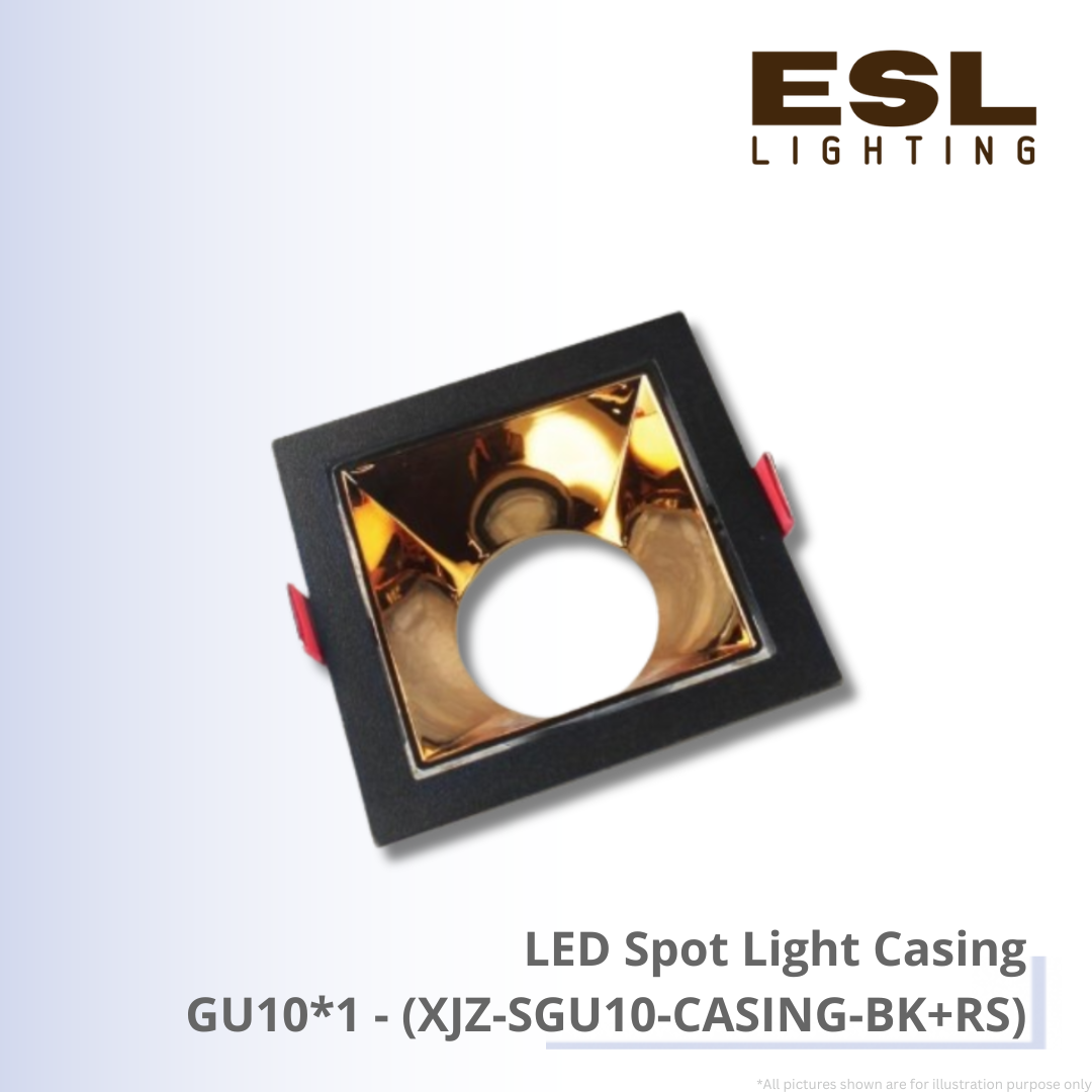 LED Spot Light Casing GU10*1 - XJZ-SGU10-CASING-BK+RS