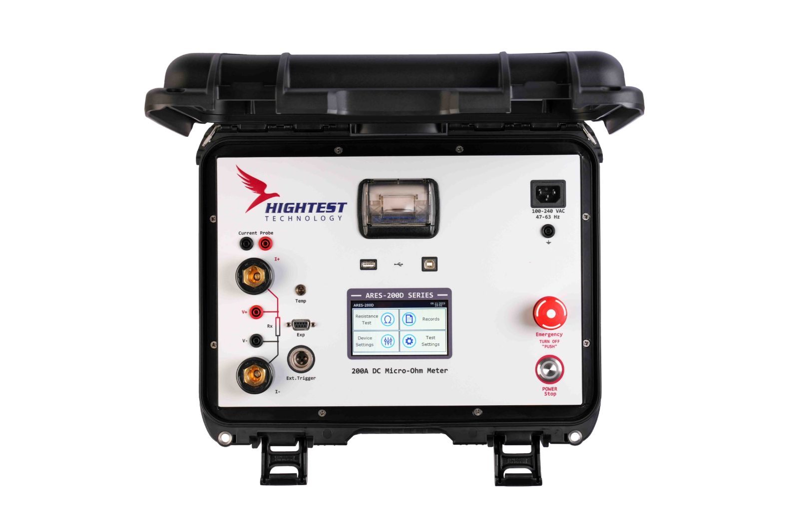 HighTest ARES-200 200A DC Micro-ohm Meter with Built-In Printer