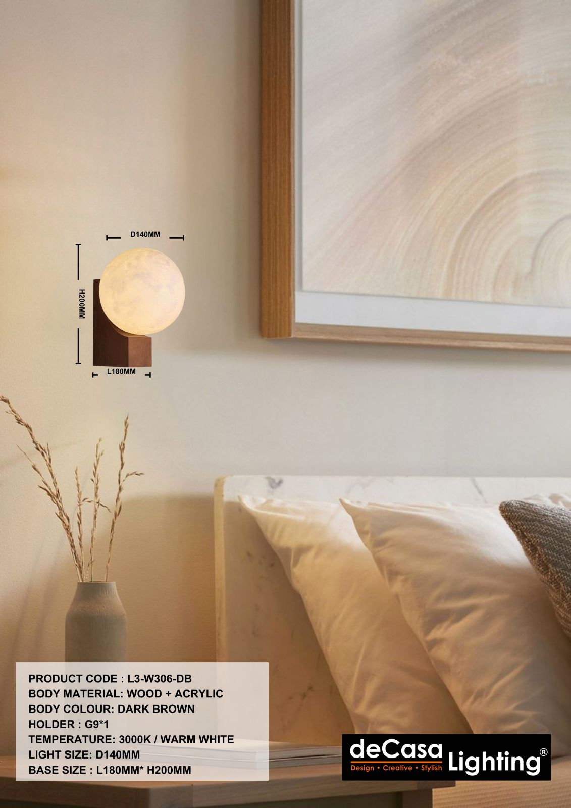 MODERN WALL LIGHT (L3-W306-DB)